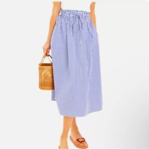 TUCKERNUCK Striped Maxi Skirt Blue White Size L